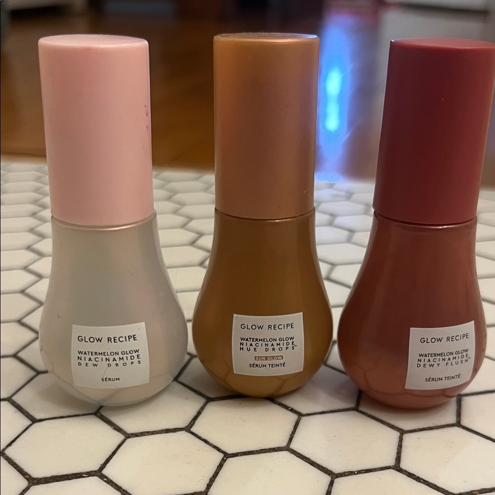 Glow Recipe Watermelon Glow Dew Drops Trio — Pink, Gold, Brown